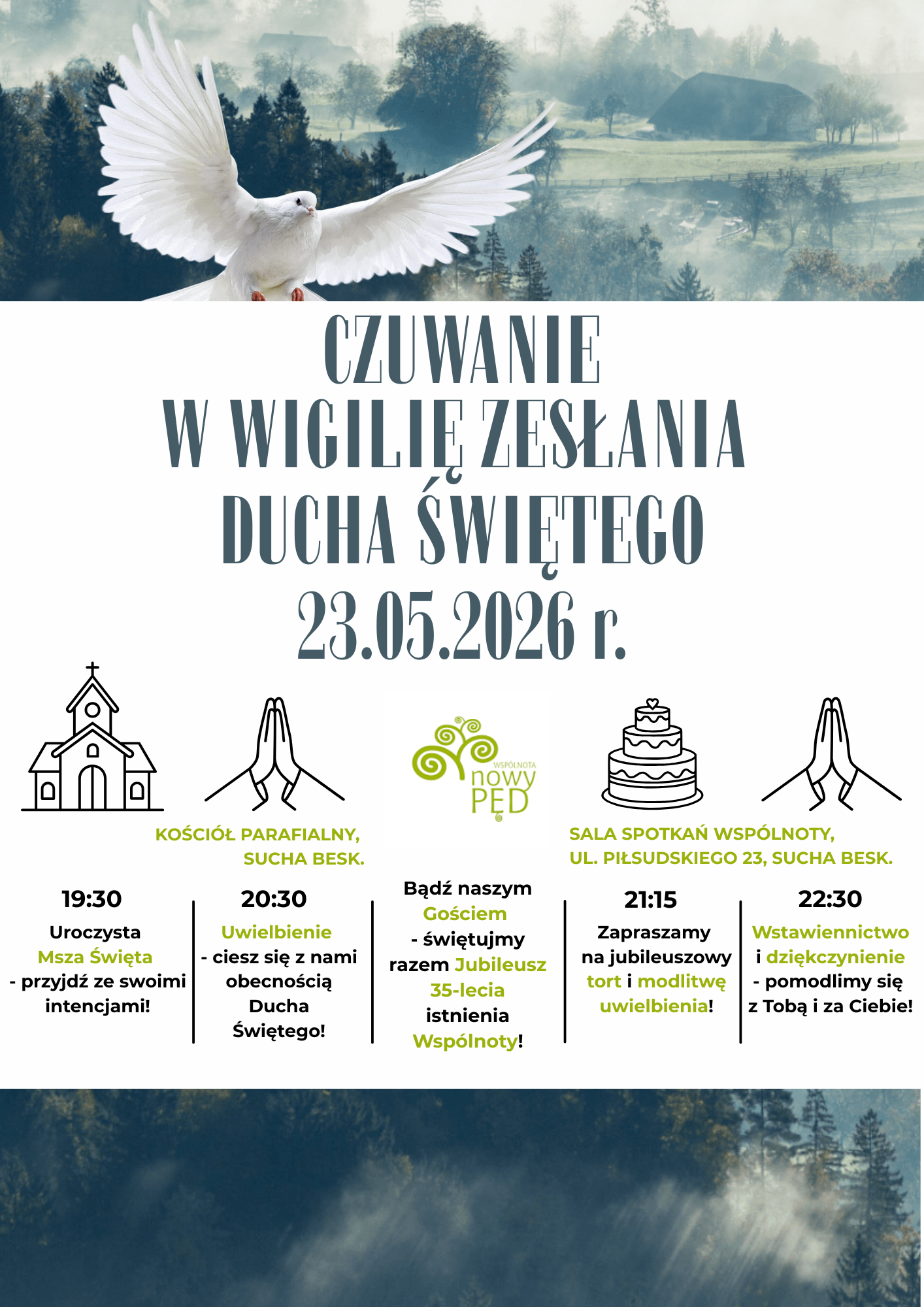 Czuwanie w Wigilię Zesłania Ducha Świętego